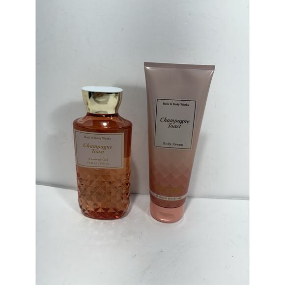 Bath And Body Works Champagne Toast 2 Pc Set Body Cream & Shower Gel NEW - Picture 1 of 4